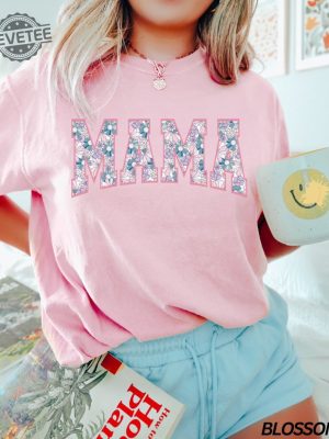 Floral Mama Shirt Cute Mom Shirt Mothers Day Gift New Mom Gift Flower Mama Tshirt Spring Motherhood Shirt Girl Mama Unique revetee 3