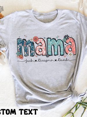 Floral Mama Shirt Personalized Mom Shirt With Kids Names Gift For Mom Mothers Day Gift Mothers Day Shirt Mama Shirt Mama Gift Unique revetee 3