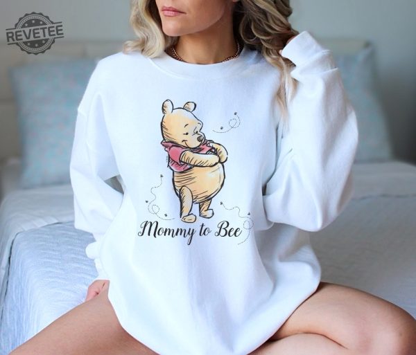 Mommy To Bee Sweatshirt Disney Pooh Mommy Sweatshirt Pregnancy Reveal Sweatshirt Custom Mom Shirt Mama Shirt Unique revetee 1