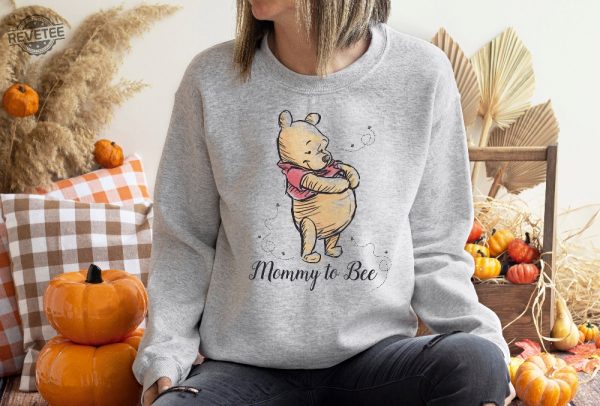 Mommy To Bee Sweatshirt Disney Pooh Mommy Sweatshirt Pregnancy Reveal Sweatshirt Custom Mom Shirt Mama Shirt Unique revetee 3