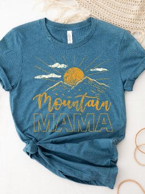 Custom Mountain Mama Shirt Camping Tee Cute 70S Mountain Mama Mountain Shirt Mountain Mom Mountain Mama Tee Unique revetee 4