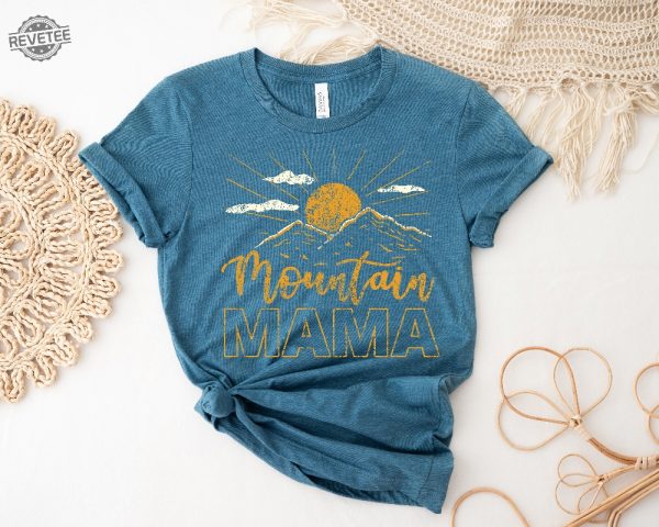 Custom Mountain Mama Shirt Camping Tee Cute 70S Mountain Mama Mountain Shirt Mountain Mom Mountain Mama Tee Unique revetee 4