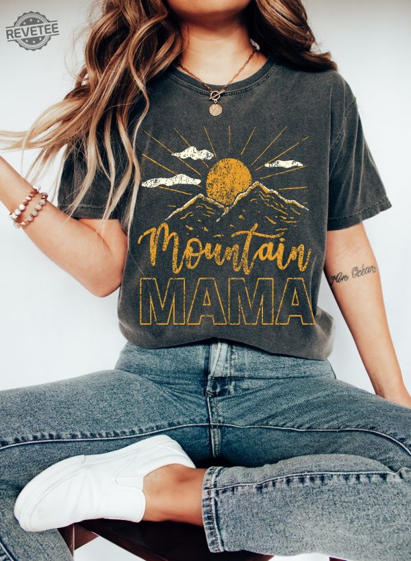 Custom Mountain Mama Shirt Camping Tee Cute 70S Mountain Mama Mountain Shirt Mountain Mom Mountain Mama Tee Unique revetee 6