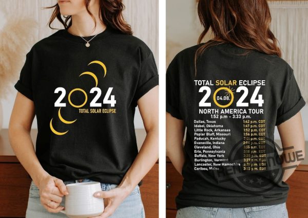 New Total Solar Eclipse 2024 Shirt April 8Th 2024 Shirt Celestial Shirt Gift For Eclipse Lover Eclipse Event 2024 Shirt trendingnowe 2