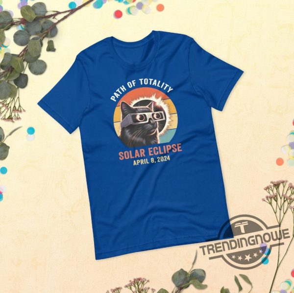 Funny Cat Wearing Solar Eclipse Viewers Shirt Vintage Path Of Totality Tee April 8 2024 Cat Lover Gift Solar Eclipse Souvenir Cat Mom trendingnowe 2