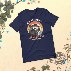 Funny Cat Wearing Solar Eclipse Viewers Shirt Vintage Path Of Totality Tee April 8 2024 Cat Lover Gift Solar Eclipse Souvenir Cat Mom trendingnowe 3