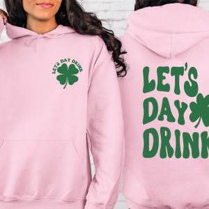 Lets Day Drink Sweatshirt Drinking St Patricks Day Shirt Lucky St Pattys Day Sweater Cover Crewneck Saint Patricks Day Sweatshirt revetee 3