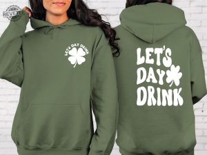 Lets Day Drink Sweatshirt Drinking St Patricks Day Shirt Lucky St Pattys Day Sweater Cover Crewneck Saint Patricks Day Sweatshirt revetee 5