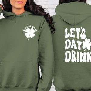 Lets Day Drink Sweatshirt Drinking St Patricks Day Shirt Lucky St Pattys Day Sweater Cover Crewneck Saint Patricks Day Sweatshirt revetee 5