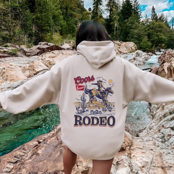 Coors Banquet Rodeo Sweatshirt Hoodie Retro Coors Cowboy Sweater The Original Coors Cowboy Hoodie Western Sweater Country Girl Hoodie revetee 4