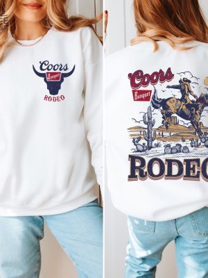 Coors Banquet Rodeo Sweatshirt Hoodie Retro Coors Cowboy Sweater The Original Coors Cowboy Hoodie Western Sweater Country Girl Hoodie revetee 5