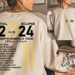 Total Solar Eclipse 2024 Shirt Doublesided Sweatshirt April 8Th 2024 Tshirt Eclipse Event 2024 Hoodie Celestial Shirt giftyzy 4 1