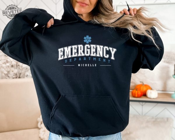 Custom Emergency Department Sweatshirt Personalized Er Nurse Sweatshirt Emergency Room Tech Gift Emergency Nurse Gift Ed Crewneck Sweater revetee 1