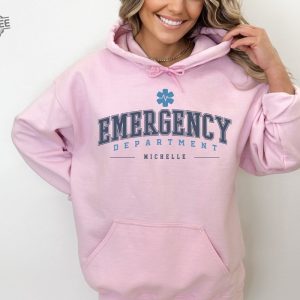 Custom Emergency Department Sweatshirt Personalized Er Nurse Sweatshirt Emergency Room Tech Gift Emergency Nurse Gift Ed Crewneck Sweater revetee 3