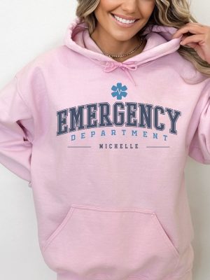 Custom Emergency Department Sweatshirt Personalized Er Nurse Sweatshirt Emergency Room Tech Gift Emergency Nurse Gift Ed Crewneck Sweater revetee 3