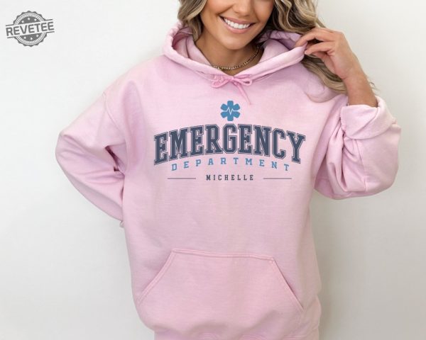 Custom Emergency Department Sweatshirt Personalized Er Nurse Sweatshirt Emergency Room Tech Gift Emergency Nurse Gift Ed Crewneck Sweater revetee 3