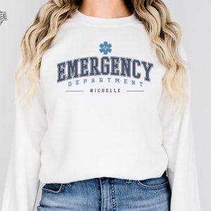 Custom Emergency Department Sweatshirt Personalized Er Nurse Sweatshirt Emergency Room Tech Gift Emergency Nurse Gift Ed Crewneck Sweater revetee 4