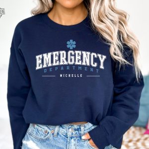 Custom Emergency Department Sweatshirt Personalized Er Nurse Sweatshirt Emergency Room Tech Gift Emergency Nurse Gift Ed Crewneck Sweater revetee 6