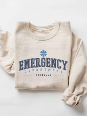 Custom Emergency Department Sweatshirt Personalized Er Nurse Sweatshirt Emergency Room Tech Gift Emergency Nurse Gift Ed Crewneck Sweater revetee 7