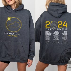 Kentucky Total Solar Eclipse Shirt April 8Th 2024 Hoodie Totality Spring 2024 Sweatshirt Path Of Totality 2Sided Tshirt Total Solar Eclipse Shirt giftyzy 2 1