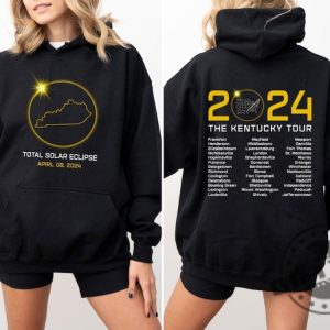 Kentucky Total Solar Eclipse Shirt April 8Th 2024 Hoodie Totality Spring 2024 Sweatshirt Path Of Totality 2Sided Tshirt Total Solar Eclipse Shirt giftyzy 3 1