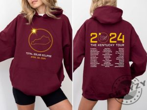 Kentucky Total Solar Eclipse Shirt April 8Th 2024 Hoodie Totality Spring 2024 Sweatshirt Path Of Totality 2Sided Tshirt Total Solar Eclipse Shirt giftyzy 4 1