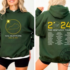 Kentucky Total Solar Eclipse Shirt April 8Th 2024 Hoodie Totality Spring 2024 Sweatshirt Path Of Totality 2Sided Tshirt Total Solar Eclipse Shirt giftyzy 5 1