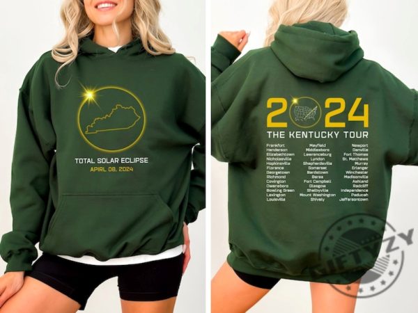 Kentucky Total Solar Eclipse Shirt April 8Th 2024 Hoodie Totality Spring 2024 Sweatshirt Path Of Totality 2Sided Tshirt Total Solar Eclipse Shirt giftyzy 5 1