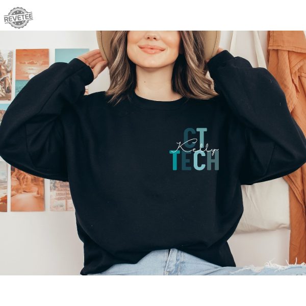 Personalized Ct Tech Sweatshirt Custom Ct Technologist Shirt Ct Tech Gift Nurse Appreciation Gift Computed Tomography Crewneck Cat Scan revetee 1