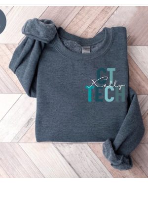 Personalized Ct Tech Sweatshirt Custom Ct Technologist Shirt Ct Tech Gift Nurse Appreciation Gift Computed Tomography Crewneck Cat Scan revetee 3