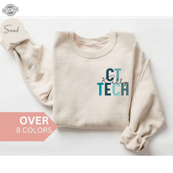 Personalized Ct Tech Sweatshirt Custom Ct Technologist Shirt Ct Tech Gift Nurse Appreciation Gift Computed Tomography Crewneck Cat Scan revetee 4