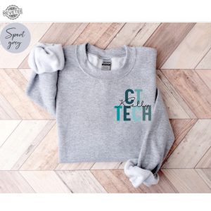 Personalized Ct Tech Sweatshirt Custom Ct Technologist Shirt Ct Tech Gift Nurse Appreciation Gift Computed Tomography Crewneck Cat Scan revetee 5