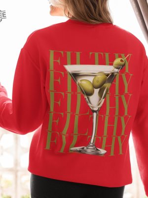 Filthy Martini Sweatshirt Dirty Martini Lover Gift Martini Cocktail Pullover Tini Time Sweater Preppy Crewneck Gift For Her Girlfriend revetee 3