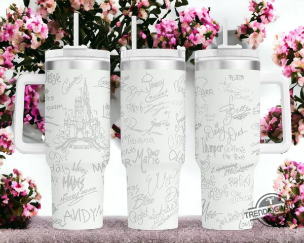 Disney Character Signatures Stanley Tumbler Disney Stanley Cup 40 Oz Stainless Steel Tumbler Disney Gift trendingnowe 1