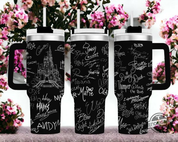 Disney Character Signatures Stanley Tumbler Disney Stanley Cup 40 Oz Stainless Steel Tumbler Disney Gift trendingnowe 2