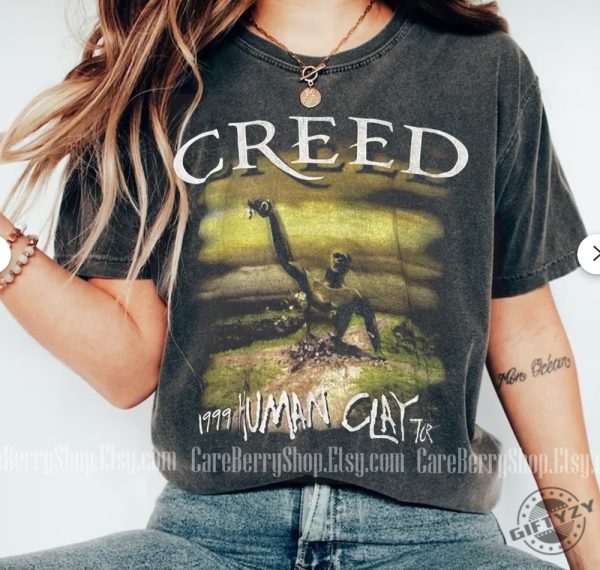 Vintage Creed Band Human Clay 1999 Tour Shirt Creed Band Fan Sweatshirt Unisex Vintage Hoodie 90S Graphic Tshirt Creed Band Shirt giftyzy 1