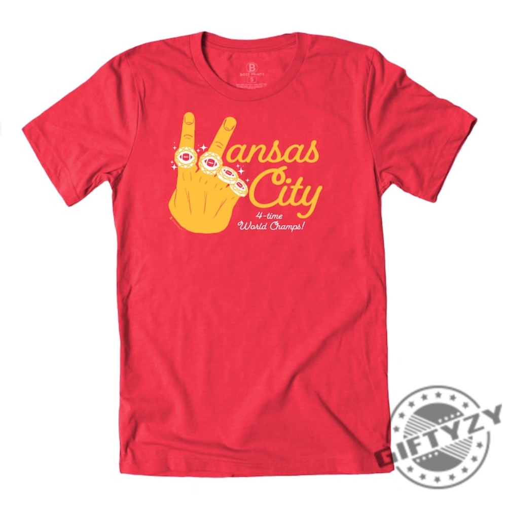 Kansas City 4Time World Champs Shirt
