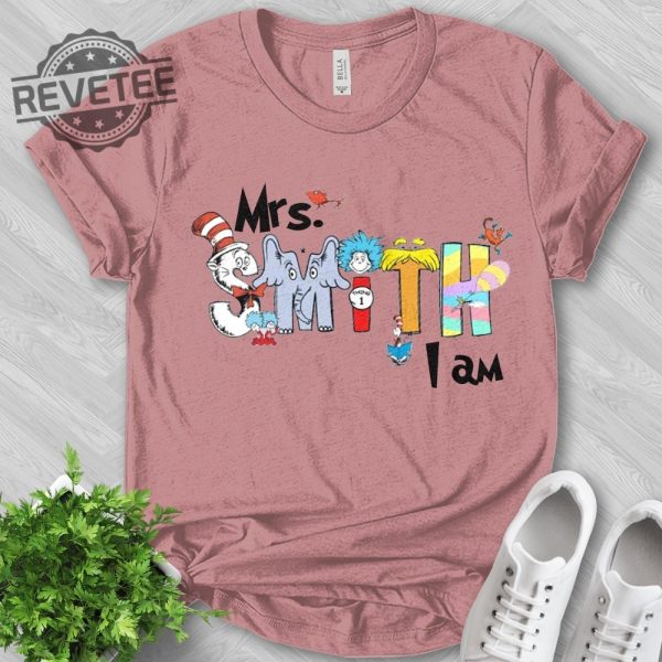 Personalized Teacher Name Shirt Dr Teacher Shirt Thing 1 Thing 2 Shirt Funny School Shirt Dr. Seuss Tshirts Dr Seuss Dress Up Ideas For School Unique revetee 1