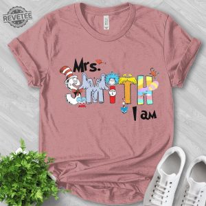 Personalized Teacher Name Shirt Dr Teacher Shirt Thing 1 Thing 2 Shirt Funny School Shirt Dr. Seuss Tshirts Dr Seuss Dress Up Ideas For School Unique revetee 2