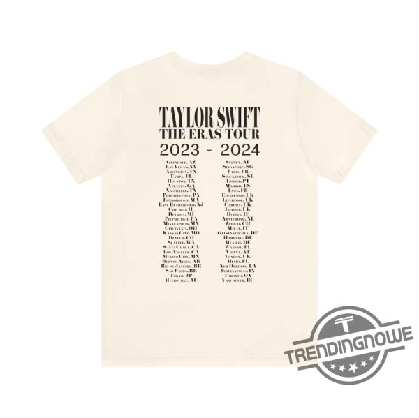 Taylor Swift The Eras Tour Shirt Australia Uk London Brazil France 2024 International Unisex Men Women Shirt T Shirt Swiftie Tour Shirt trendingnowe 3