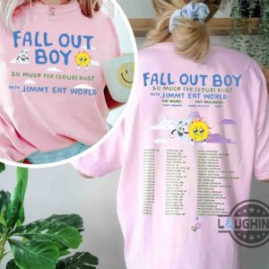 fall out boy shirt sweatshirt hoodie mens womens fall out boy band concert tour shirts so much for stardust tour 2024 tshirt with jimmy eat world fan gift laughinks 4