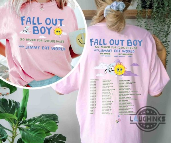 fall out boy shirt sweatshirt hoodie mens womens fall out boy band concert tour shirts so much for stardust tour 2024 tshirt with jimmy eat world fan gift laughinks 4