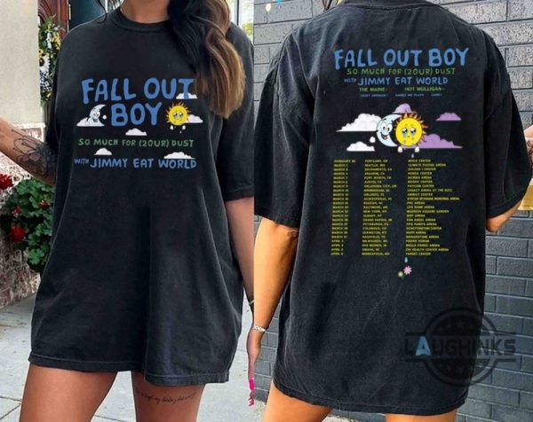 fall out boy shirt sweatshirt hoodie mens womens fall out boy band concert tour shirts so much for stardust tour 2024 tshirt with jimmy eat world fan gift laughinks 6