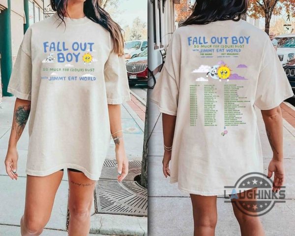 fall out boy shirt sweatshirt hoodie mens womens fall out boy band concert tour shirts so much for stardust tour 2024 tshirt with jimmy eat world fan gift laughinks 7