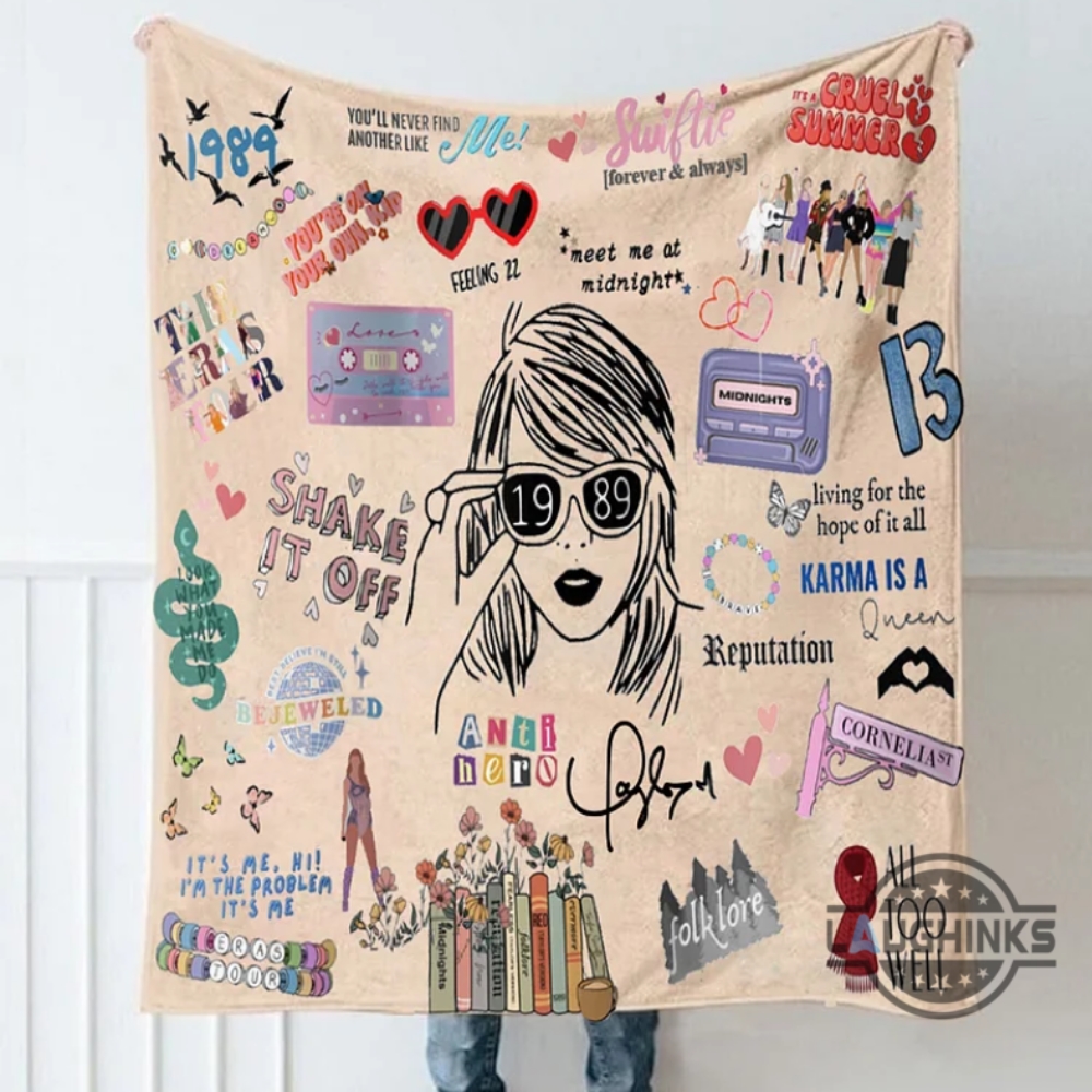 Eras Tour Swiftie Blanket Taylor Swift The Eras Tour Fleece Sherpa Cozy Plush Throw Blankets 1989 Repupation All Too Well Folklore Shake It Off Room Decor Gift