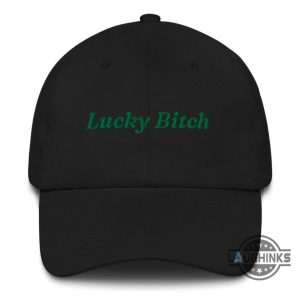 st patricks day hat lucky bitch embroidered classic baseball cap saint patricks day funny bad bitch energy gift st pattys party vintage dad hats laughinks 1
