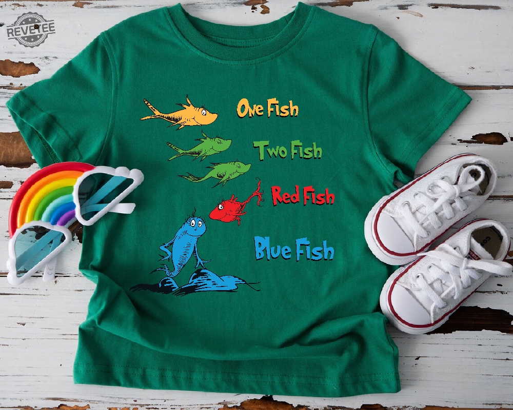 Reading Day Tshirt Read Across America Shirt One Fish Two Fish Red Fish Blue Fish Reading Week Matching Shirt Unique