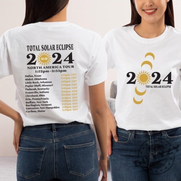 Total Solar Eclipse 2024 Shirt April 8Th 2024 Sweatshirt Eclipse Event 2024 Hoodie Celestial Tshirt Gift For Eclipse Lover Shirt giftyzy 2