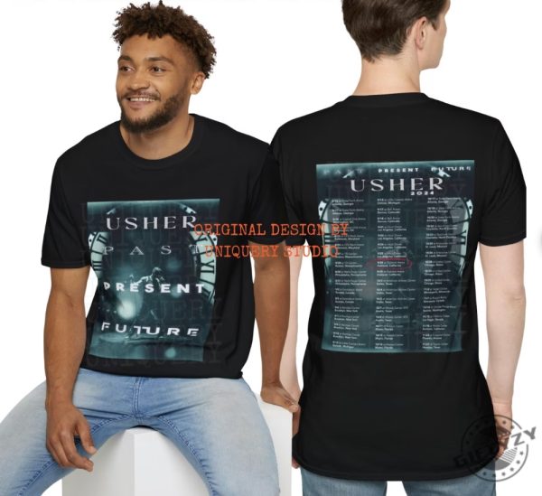 Personalized Usher Shirt Usher Concert 2024 Tshirt Past Present Future Tour Sweatshirt Unisex Hoodie Concert Shirt giftyzy 2