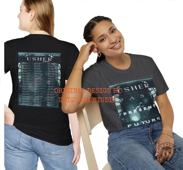 Personalized Usher Shirt Usher Concert 2024 Tshirt Past Present Future Tour Sweatshirt Unisex Hoodie Concert Shirt giftyzy 3